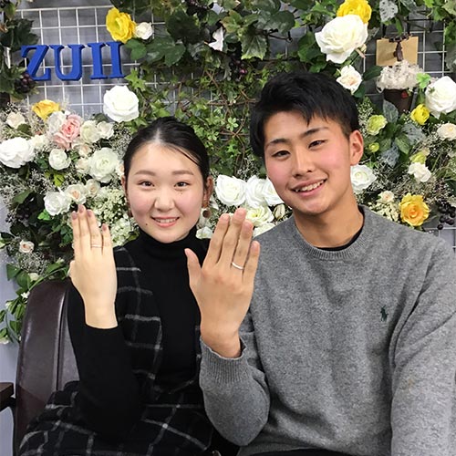 高校生 とっても大人っぽい品のあるカップル ふたりで手作りする結婚指輪 Zuii ズイ 札幌