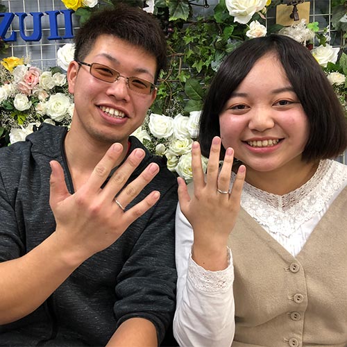 お似合いカップルの愛嬌ｒｉｎｇ ふたりで手作りする結婚指輪 Zuii ズイ 札幌